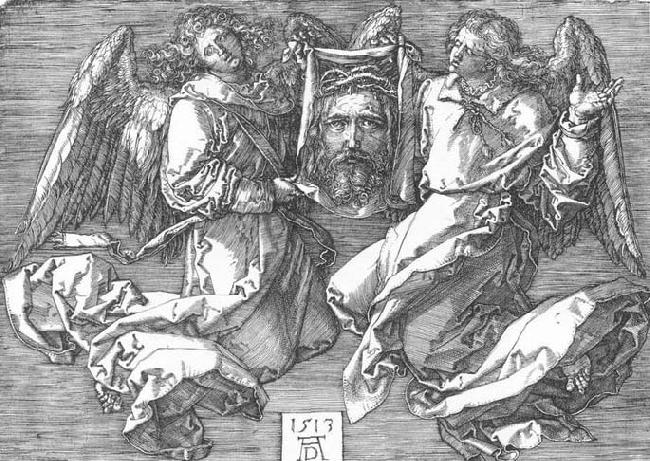 Sudarium Displayed by Two Angels, Albrecht Durer